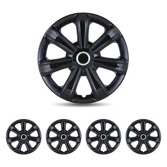 Winjet® - 14" 7-Spokes 5088 Style Black Lacquer Hubcaps Wheel Covers