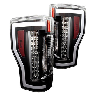 Winjet® - Renegade Driver and Passenger Side Black Sequential Fiber Optic LED Tail Lights