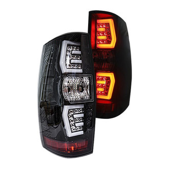 Winjet® - Renegade Driver and Passenger Side Gloss Black Sequential Fiber Optic LED Tail Lights
