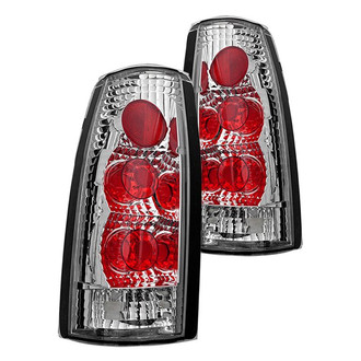 Winjet® - Driver and Passenger Side Chrome/Red Euro Tail Lights