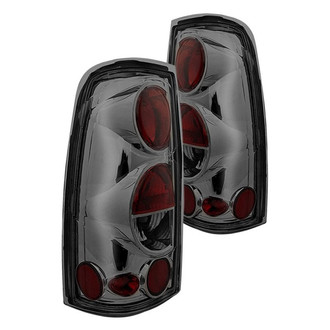 Winjet® CTWJ-0004-CS - Driver and Passenger Side Chrome Red/Smoke Euro Tail Lights
