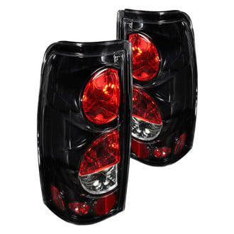 Winjet® - Driver and Passenger Side Black/Red Euro Tail Lights