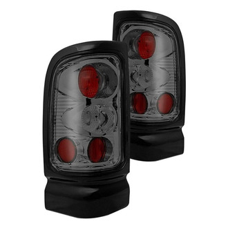 Winjet® - Driver and Passenger Side Chrome Red/Smoke Euro Tail Lights