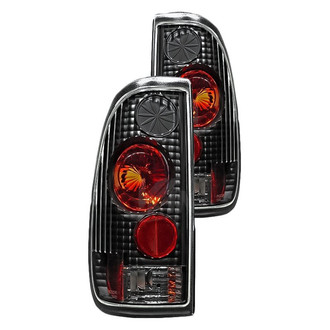 Winjet® CTWJ-0016-BC - Driver and Passenger Side Black/Red Euro Tail Lights