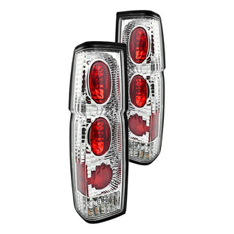 Winjet® CTWJ-0041-CC - Driver and Passenger Side Chrome/Red Euro Tail Lights
