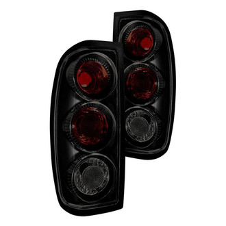 Winjet® - Driver and Passenger Side Black Red/Smoke Euro Tail Lights