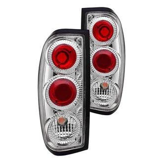 Winjet® - Driver and Passenger Side Chrome/Red Euro Tail Lights