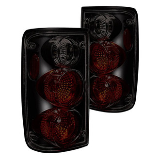 Winjet® CTWJ-0045-BS - Driver and Passenger Side Black/Smoke Euro Tail Lights