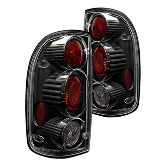 Winjet® - Driver and Passenger Side Black/Red Euro Tail Lights