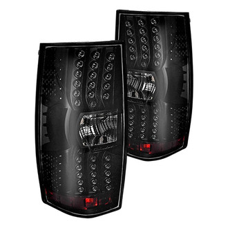 Winjet® - Driver and Passenger Side Black/Smoke LED Tail Lights