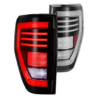 Winjet® - Driver and Passenger Side Black Sequential Fiber Optic LED Tail Lights
