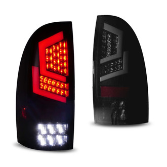 Winjet® CTWJ-0729-BS - Driver and Passenger Side Black/Smoke Fiber Optic LED Tail Lights