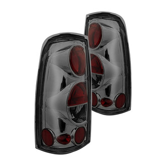 Winjet® - Driver and Passenger Side Chrome Red/Smoke Euro Tail Lights