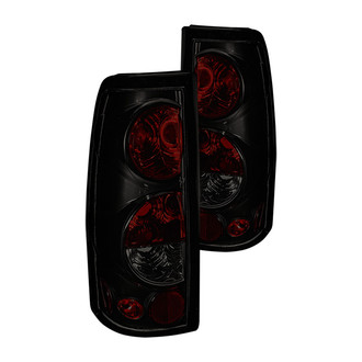 Winjet® - Driver and Passenger Side Black/Smoke Euro Tail Lights