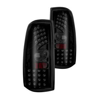 Winjet® CTWJ-0006-BS - Driver and Passenger Side Black/Smoke LED Tail Lights