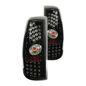 Winjet® - Driver and Passenger Side Black LED Tail Lights