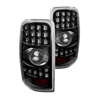 Winjet® - Driver and Passenger Side Black LED Tail Lights