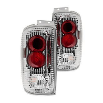 Winjet® - Driver and Passenger Side Chrome/Red Euro Tail Lights