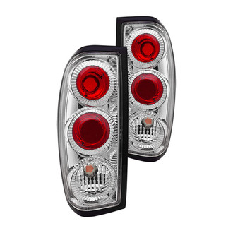 Winjet® - Driver and Passenger Side Chrome/Red Euro Tail Lights