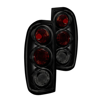 Winjet® - Driver and Passenger Side Black Red/Smoke Euro Tail Lights