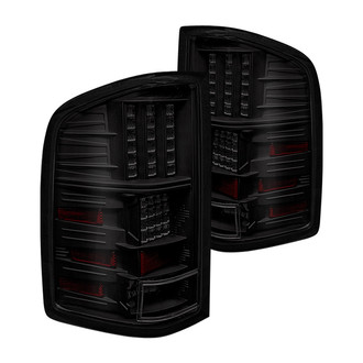 Winjet® - Driver and Passenger Side Black/Smoke LED Tail Lights