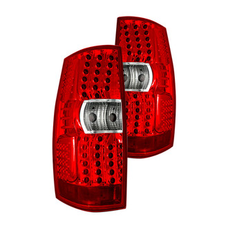 Winjet® - Driver and Passenger Side Chrome/Red LED Tail Lights