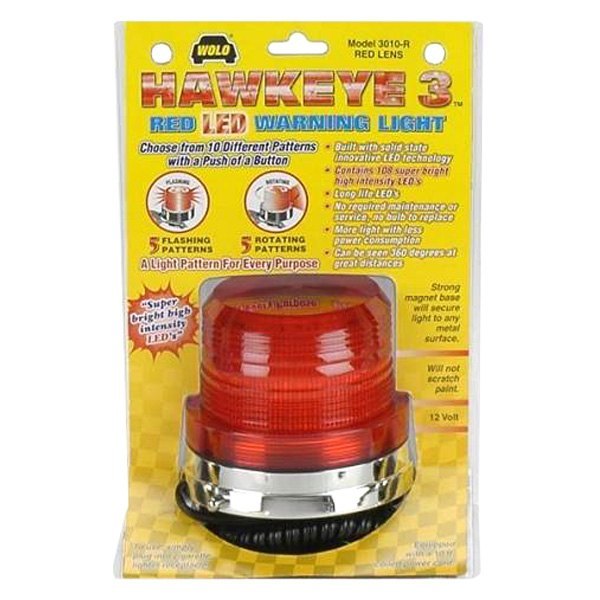 Wolo® - 3.6" Hawkeye™ Magnet Mount Red LED Beacon Light