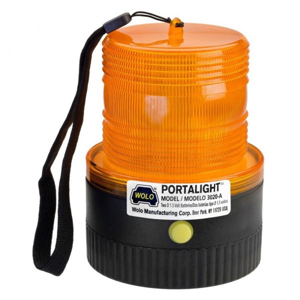 Wolo® - 5" Portalight™ GEN 3 Magnet Mount Battery Operated 360-Degree Amber LED Beacon Light