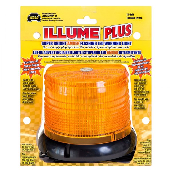 Wolo® - 5" Illume™ Magnet Mount Amber LED Beacon Light