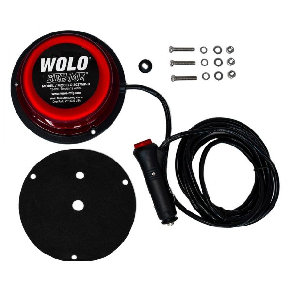 Wolo® - 1.6" See-Me™ Magnet Mount Red LED Beacon Light
