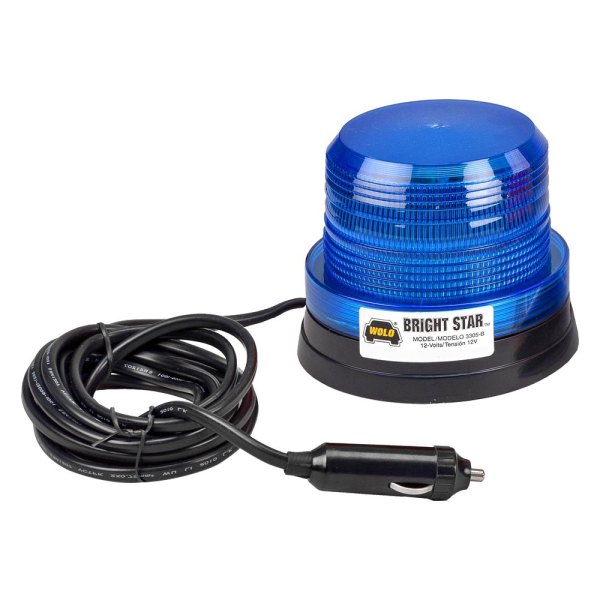 Wolo® - 3.6" Bright Star™ Magnet Mount Blue Gas Discharge Beacon Light