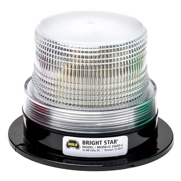 Wolo® - 3.6" Bright Star™ Permanent Mount White LED Beacon Light