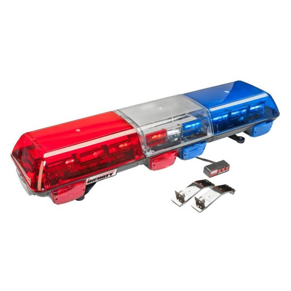 Wolo® - 48" Infinity 3™ Bolt-On Mount Red/Blue Emergency LED Light Bar