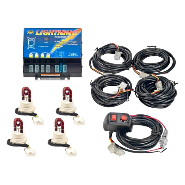 Wolo® - Lightning™ Permanent Mount Red Hideaway Strobe Light Kit