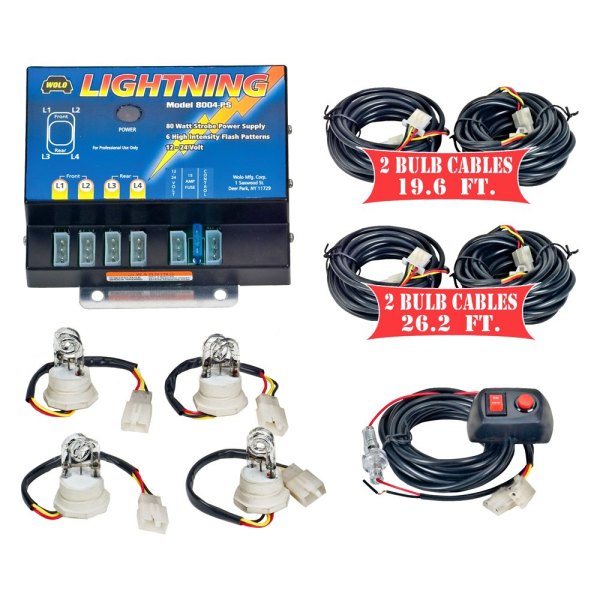 Wolo® - Lightning™ XL Permanent Mount White Hideaway Strobe Light Kit