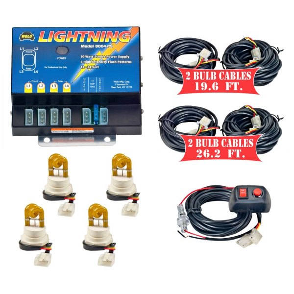 Wolo® - Lightning™ XL Permanent Mount Amber Hideaway Strobe Light Kit