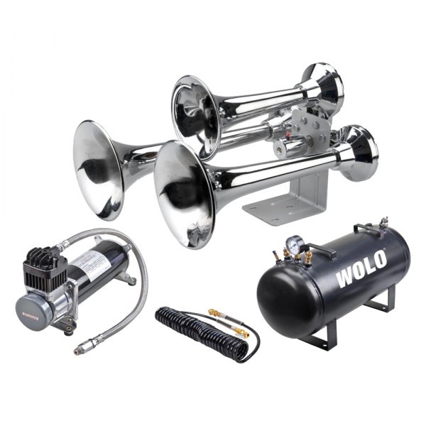 Wolo® - Siberian Express™ Pro Plus Chrome Train Horn with 12-Volt Electric Solenoid Valve