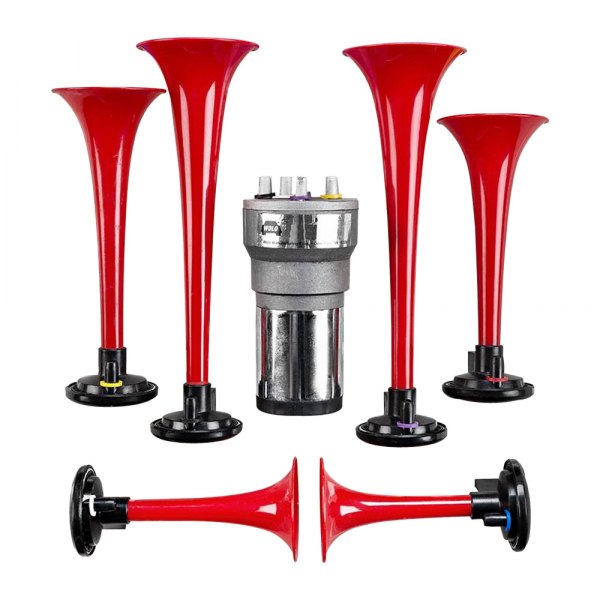 Wolo® - 6 Trumpet Red Godfather Musical Air Horn