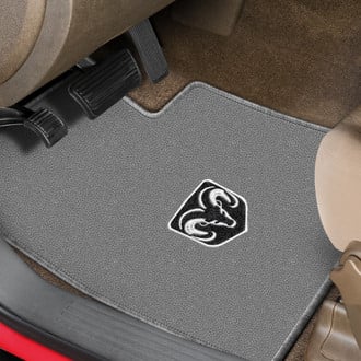 Mopar® - Premium Carpet 1st Row Slate Gray Floor Mats with Ram's Head Logo