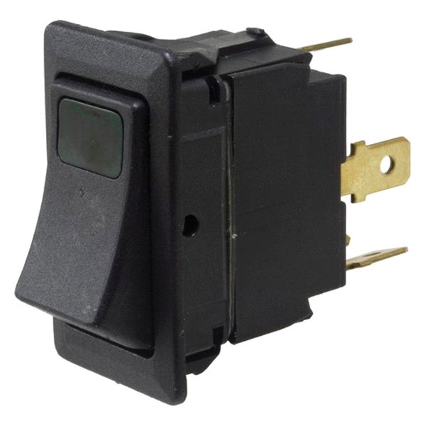  WVE® - Weather Resistant Illuminated SPST On/Off Rocker Green Switch