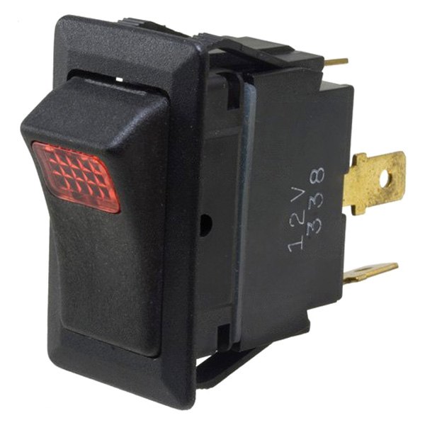  WVE® - Weather Resistant Illuminated SPST On/Off Rocker Red Switch