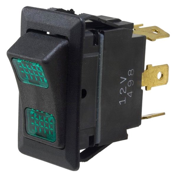  WVE® - Weather Resistant Illuminated SPDT On/On Rocker Green/Green Switch