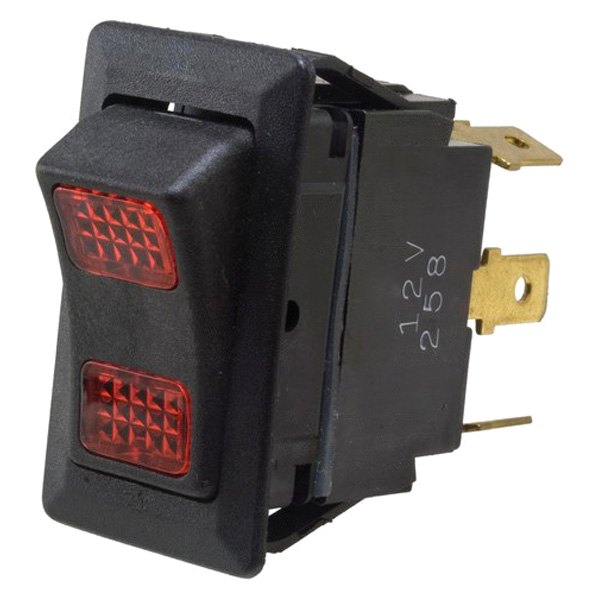  WVE® - Weather Resistant Illuminated SPDT On/On Rocker Red/Red Switch