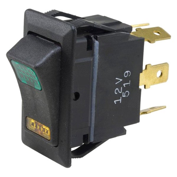  WVE® - Weather Resistant Illuminated SPDT On/Off/On Rocker Green/Amber Switch