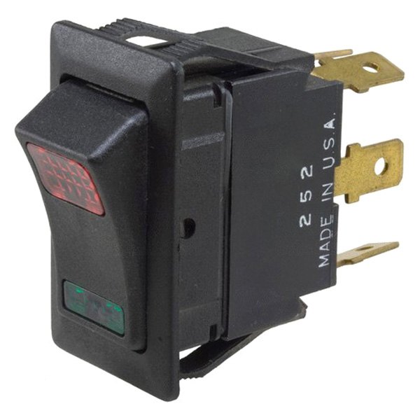  WVE® - Weather Resistant Illuminated SPDT On/Off/On Rocker Red/Green Switch