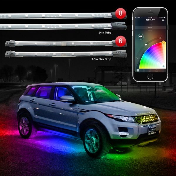  XKGlow® - XKchrome App Control Multicolor LED Underbody and Interior Kit
