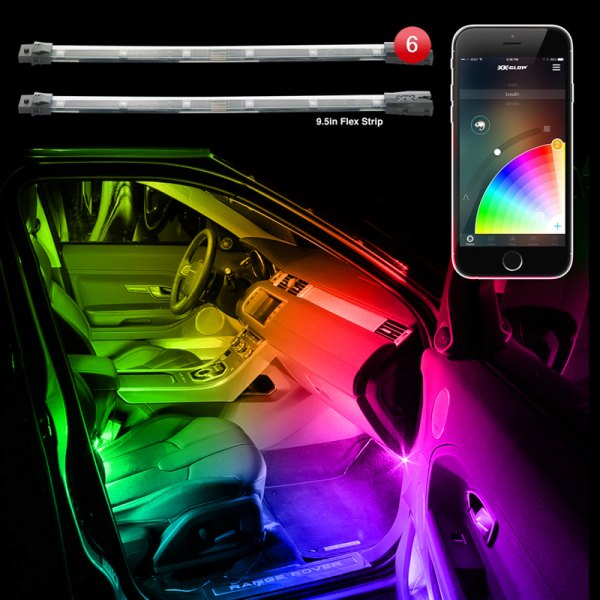  XKGlow® - 10" XKchrome Bluetooth App Control Interior Multicolor LED Accent Kit