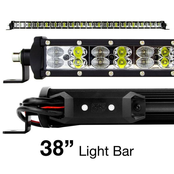 XKGlow® - High Power 38" 108W Dual Row Combo Spot/Flood Beam RGB LED Light Bar with Built-in XKchrome Bluetooth Controller