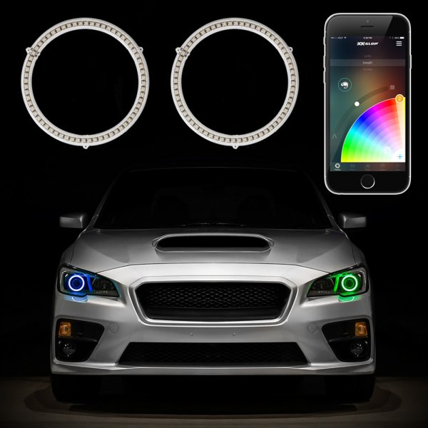 XKGlow® - 4.7" XKchrome App Controlled Multicolor Switchback Halo Kit for Headlights