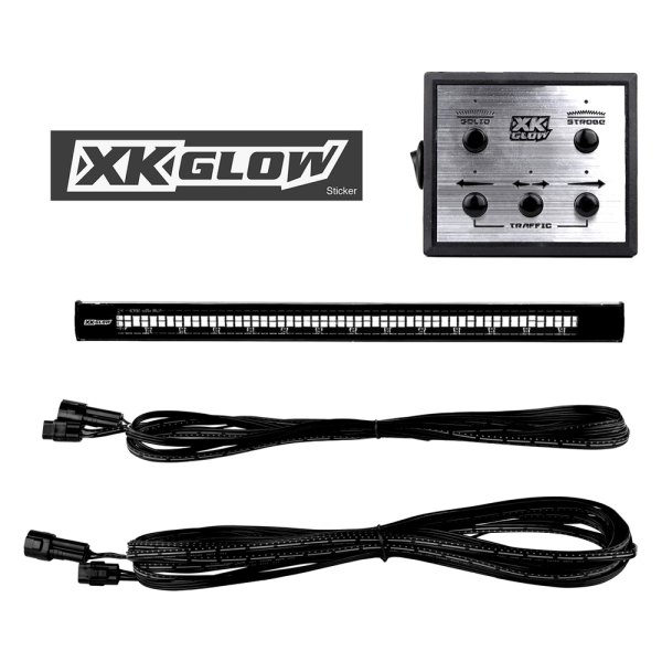 XKGlow® - 12" Plug-n-Play Series Blue/Amber LED Strobe Lights